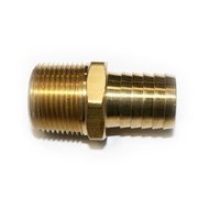 Interstate Pneumatics Brass Hose Barb Fitting, Connector, 1 Inch Barb X 1 Inch NPT Male End FM99-9